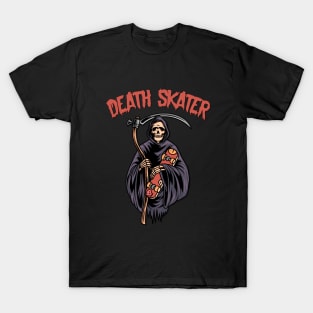 Death Skater Skate Or Die Scary Halloween T-Shirt